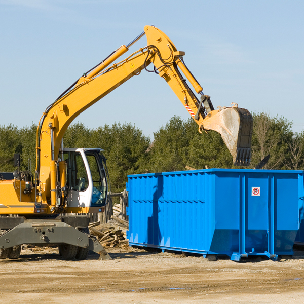 can i choose the location where the residential dumpster will be placed in Brown County Wisconsin